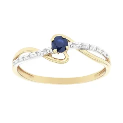 Bague Femme EDORA OR 375/1000 Bicolore et Saphir EDO09PE57BS