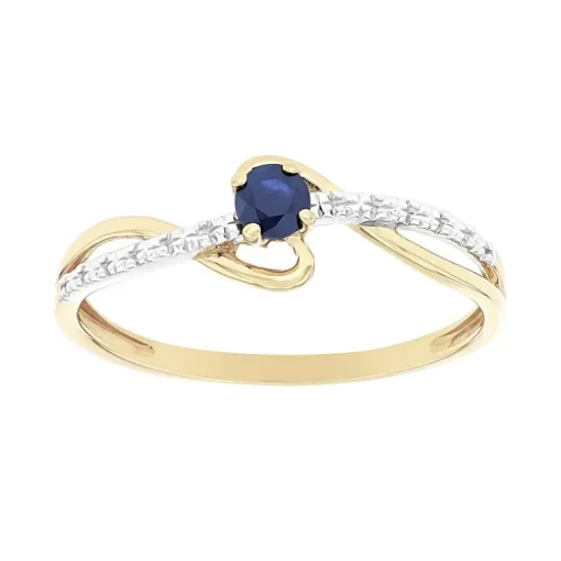 Bague Femme EDORA OR 375/1000 Bicolore et Saphir EDO09PE57BS
