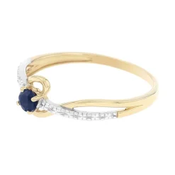 Bague Femme EDORA OR 375/1000 Bicolore et Saphir EDO09PE57BS