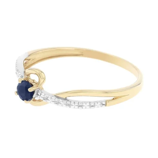 Bague Femme EDORA OR 375/1000 Bicolore et Saphir EDO09PE57BS