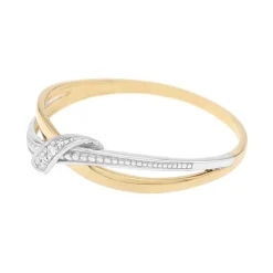 Bague Femme EDORA OR 375/1000 Bicolore Diamant