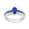 Bague Femme EDORA OR 375/1000 Blanc Saphir et Oxydes de Zirconium