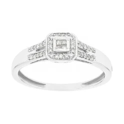 Bague Femme EDORA OR 750/1000 Blanc et Diamants