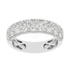 Bague Femme EDORA OR 375/1000 Blanc Oxyde de Zirconium