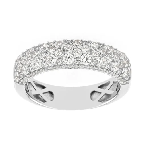 Bague Femme EDORA OR 375/1000 Blanc Oxyde de Zirconium
