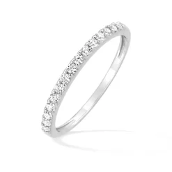 Bague Femme EDORA OR 375/1000 Blanc Oxyde de Zirconium