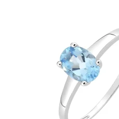 Bague Femme EDORA OR 375/1000 Blanc Topaze