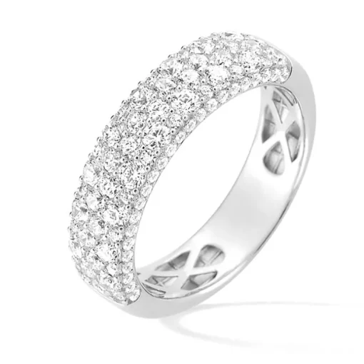 Bague Femme EDORA OR 375/1000 Blanc Oxyde de Zirconium