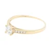 Bague Femme EDORA OR 375/1000 Oxyde de Zirconium