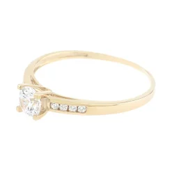 Bague Femme EDORA OR 375/1000 Oxyde de Zirconium