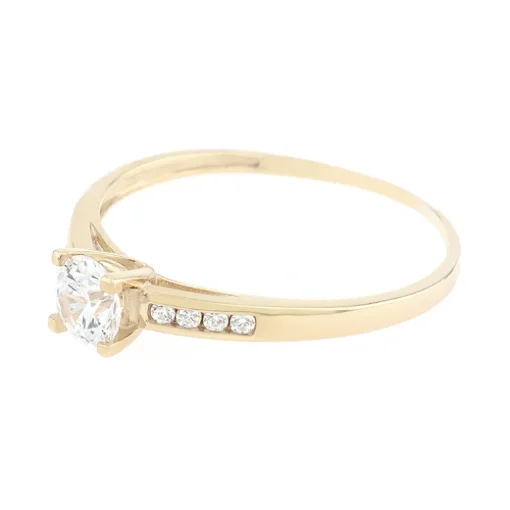 Bague Femme EDORA OR 375/1000 Oxyde de Zirconium