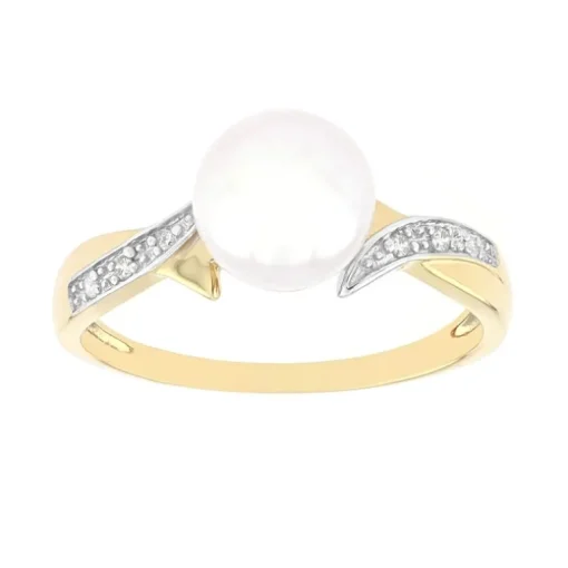 Bague Femme EDORA OR 750/1000 Perle et Diamants