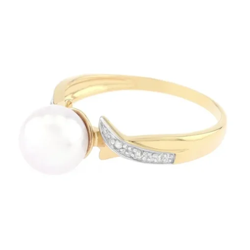 Bague Femme EDORA OR 750/1000 Perle et Diamants