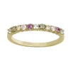 bague femme edora plaqué or et oxydes multicolores
