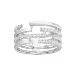 Bague femme empierrée EDORA ARGENT 925/1000 et Oxydes