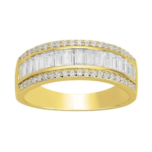 bague femme empierrée EDORA PLAQUE OR et oxydes