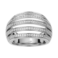 bague femme empierrée EDORA ARGENT 925/1000 et Oxyde