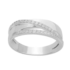 Bague Femme Entrelacée EDORA ARGENT 925/1000 et Oxydes EDO70100795
