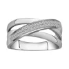 Bague femme entrelacée EDORA ARGENT 925/1000 et Oxydes