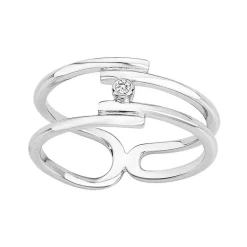 Bague femme Evidence La Garçonne ARGENT 925/1000 et diamant