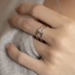 Bague femme Evidence La Garçonne ARGENT 925/1000 et diamant