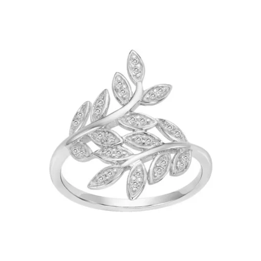 Bague femme Feuilles EDORA ARGENT 925/1000 et Oxydes