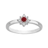 Bague Femme Fleur EDORA ARGENT 925/1000 et Spinelles EDO70100867