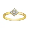 bague femme fleur EDORA PLAQUE OR et oxydes