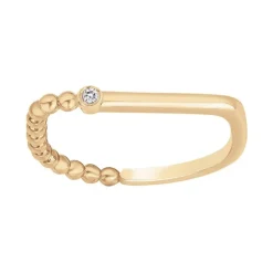 Bague Femme Funambule La Garçonne Plaqué OR et diamant