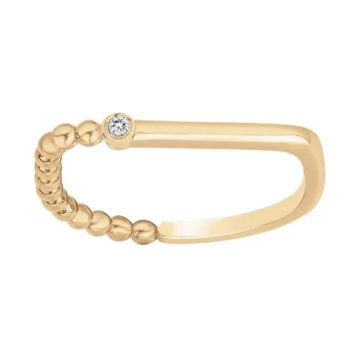 Bague Femme Funambule La Garçonne Plaqué OR et diamant