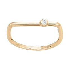 Bague Femme Funambule La Garçonne Plaqué OR et diamant