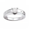 Bague Femme GAREL TARA Or Blanc 750/1000 Diamant 0,21 Carat