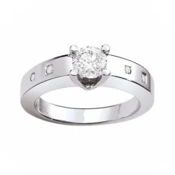 Bague Femme GAREL TARA Or Blanc 750/1000 Diamant 0,21 Carat