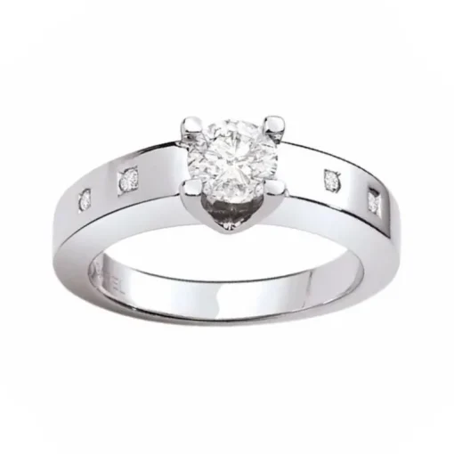 Bague Femme GAREL TARA Or Blanc 750/1000 Diamant 0,21 Carat