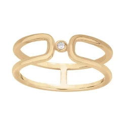 Bague Femme Harmonie La Garçonne Plaqué OR et diamant
