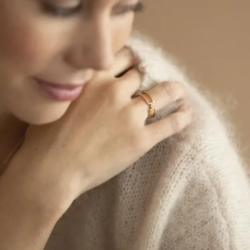 Bague Femme Harmonie La Garçonne Plaqué OR et diamant