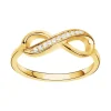 Bague Femme Infini PLAQUE OR Jaune et Oxydes