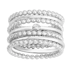 Bague Femme LA GARÇONNE MA SEMAINE PERLÉE Argent 925/1000 Diamant