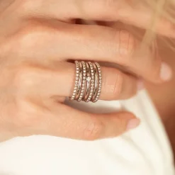 Bague Femme LA GARÇONNE MA SEMAINE PERLÉE Argent 925/1000 Diamant