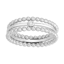 Bague Femme LA GARÇONNE PETITE SEMAINE PERLÉE Argent 925/1000 Diamant