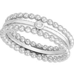 Bague Femme LA GARÇONNE PETITE SEMAINE PERLÉE Argent 925/1000 Diamant