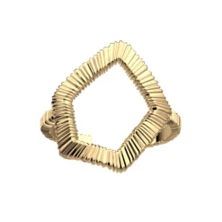 Bague Femme LES CADETTES PLISSÉ Laiton Doré