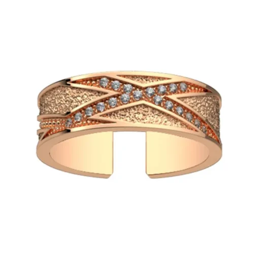 Bague Femme LES CADETTES LIENS PRÉCIEUSE Laiton Doré Rose