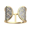 Bague Femme LES CADETTES TRESSE LAQUÉ ARGENT Laiton Doré