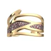 Bague Femme LES CADETTES PERROQUET PAILLETTES MULTICOLORES Laiton Doré