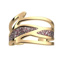 Bague Femme LES CADETTES PERROQUET PAILLETTES MULTICOLORES Laiton Doré