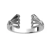 Bague Femme LES CADETTES ÉVENTAIL Laiton Argenté