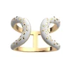 Bague Femme LES CADETTES POÈMES BLANC LAQUÉ Laiton Doré