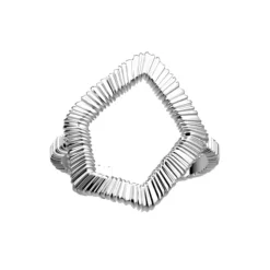 Bague Femme LES CADETTES PLISSÉ Laiton Argenté