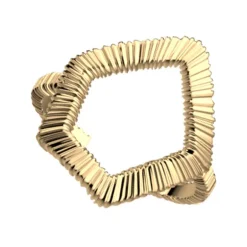 Bague Femme LES CADETTES PLISSÉ Laiton Doré